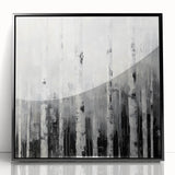 Modern Abstract Wall Art – Monochrome Birch Tree Forest Canvas