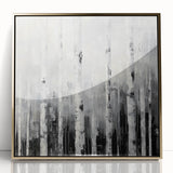Modern Abstract Wall Art – Monochrome Birch Tree Forest Canvas