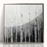 Modern Abstract Wall Art – Monochrome Birch Tree Forest Canvas