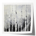 Modern Abstract Wall Art – Monochrome Birch Tree Forest Canvas