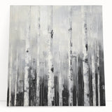 Modern Abstract Wall Art – Monochrome Birch Tree Forest Canvas