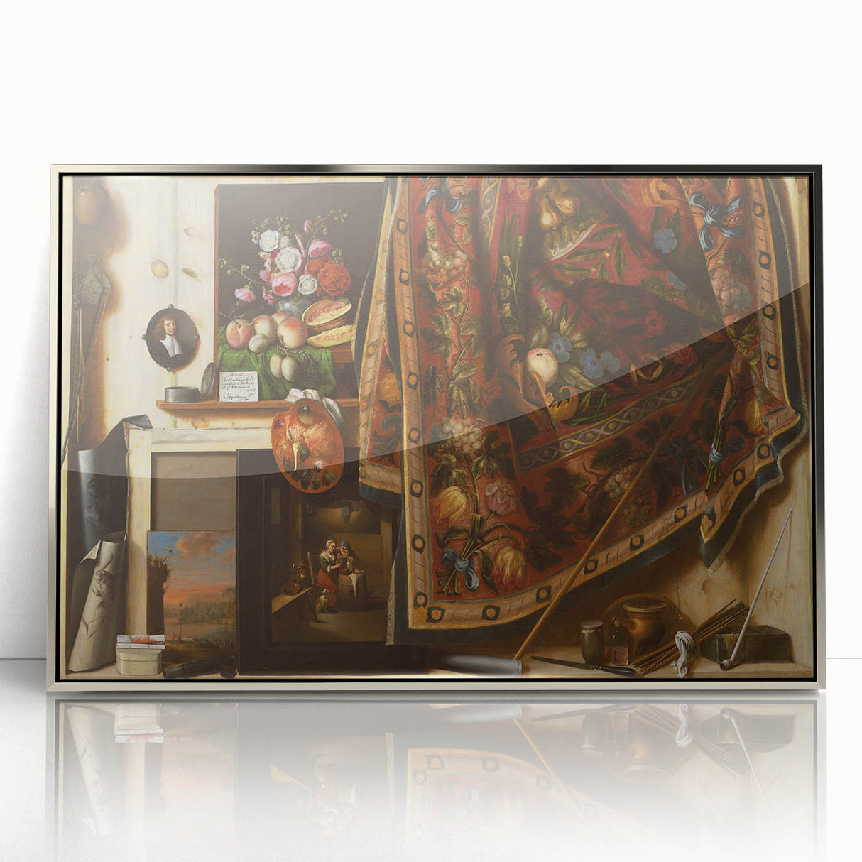 Baroque Still Life: Classic Art Print with Lavish Detail and Elegance