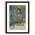 Expressionist Art - Seated Woman in Vibrant Colors