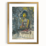 Expressionist Art - Seated Woman in Vibrant Colors