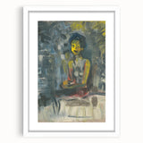 Expressionist Art - Seated Woman in Vibrant Colors