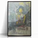 Expressionist Art - Seated Woman in Vibrant Colors