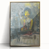 Expressionist Art - Seated Woman in Vibrant Colors