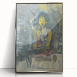 Expressionist Art - Seated Woman in Vibrant Colors