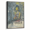 Expressionist Art - Seated Woman in Vibrant Colors