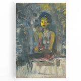 Expressionist Art - Seated Woman in Vibrant Colors