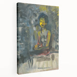 Expressionist Art - Seated Woman in Vibrant Colors