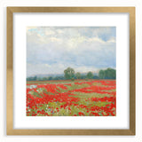 Impressionist Landscape Wall Art - Red Field by Lajos Csordák Print