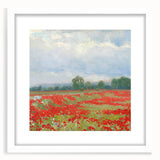 Impressionist Landscape Wall Art - Red Field by Lajos Csordák Print