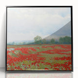 Impressionist Landscape Wall Art - Red Field by Lajos Csordák Print