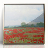 Impressionist Landscape Wall Art - Red Field by Lajos Csordák Print