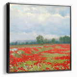 Impressionist Landscape Wall Art - Red Field by Lajos Csordák Print