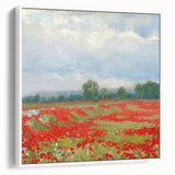 Impressionist Landscape Wall Art - Red Field by Lajos Csordák Print