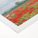 Impressionist Landscape Wall Art - Red Field by Lajos Csordák Print