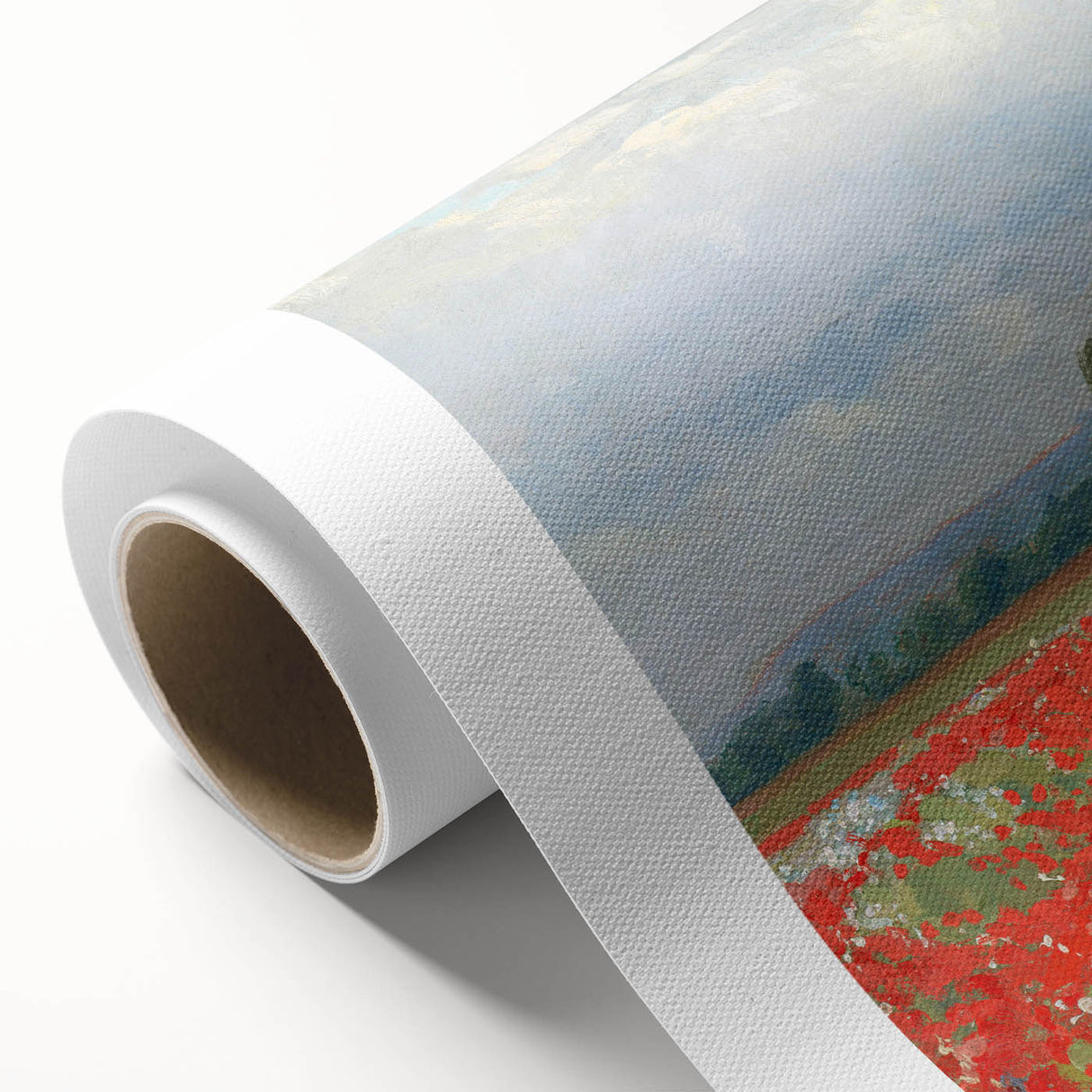 Impressionist Landscape Wall Art - Red Field by Lajos Csordák Print