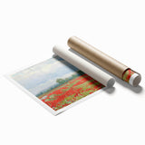 Impressionist Landscape Wall Art - Red Field by Lajos Csordák Print