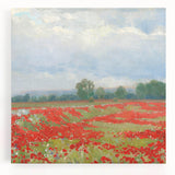 Impressionist Landscape Wall Art - Red Field by Lajos Csordák Print