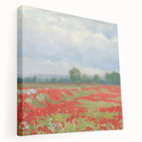 Impressionist Landscape Wall Art - Red Field by Lajos Csordák Print