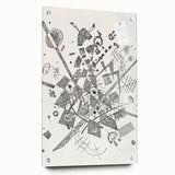 Modern Wall Art - Abstract Black & White Geometric Print for Bold Decor