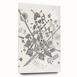 Modern Wall Art - Abstract Black & White Geometric Print for Bold Decor