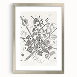 Modern Wall Art - Abstract Black & White Geometric Print for Bold Decor