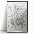 Modern Wall Art - Abstract Black & White Geometric Print for Bold Decor