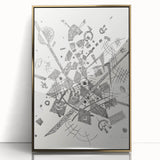 Modern Wall Art - Abstract Black & White Geometric Print for Bold Decor