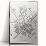 Modern Wall Art - Abstract Black & White Geometric Print for Bold Decor
