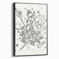 Modern Wall Art - Abstract Black & White Geometric Print for Bold Decor