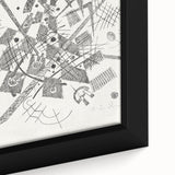 Modern Wall Art - Abstract Black & White Geometric Print for Bold Decor