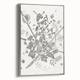 Modern Wall Art - Abstract Black & White Geometric Print for Bold Decor