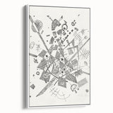 Modern Wall Art - Abstract Black & White Geometric Print for Bold Decor