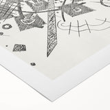 Modern Wall Art - Abstract Black & White Geometric Print for Bold Decor