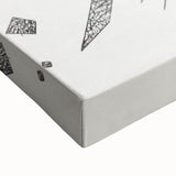 Modern Wall Art - Abstract Black & White Geometric Print for Bold Decor