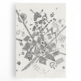 Modern Wall Art - Abstract Black & White Geometric Print for Bold Decor