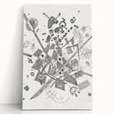 Modern Wall Art - Abstract Black & White Geometric Print for Bold Decor