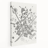 Modern Wall Art - Abstract Black & White Geometric Print for Bold Decor