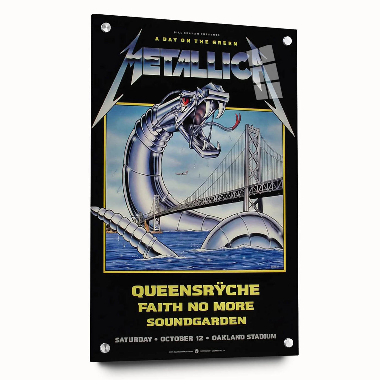 Metallica A Day on the Green Concert Poster - Retro Metal Wall Art