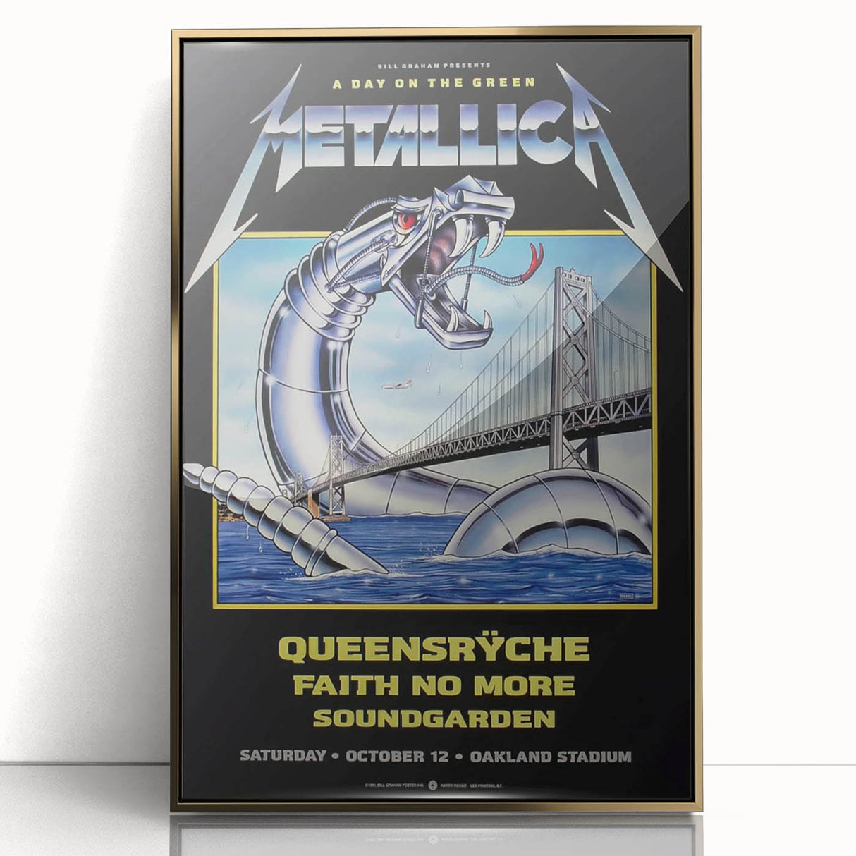 Metallica A Day on the Green Concert Poster - Retro Metal Wall Art