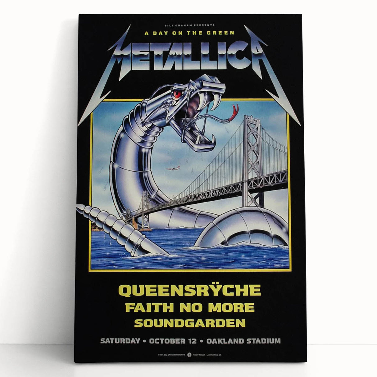 Metallica A Day on the Green Concert Poster - Retro Metal Wall Art