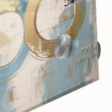 Modern Abstract Living Room Wall Art – Gold & Blue Canvas Print