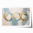 Modern Abstract Living Room Wall Art – Gold & Blue Canvas Print