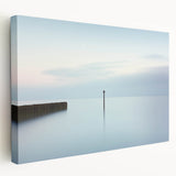 Abstract landscape stretched canvas featuring vibrant colors and fluid shapes, showcasing an artistic interpretation of nature. Ideal for modern home decor and art enthusiasts.