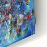 Colorful Abstract Wall Art – Bold Royal Blue, Red & Yellow Canvas