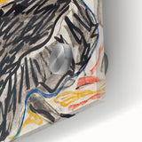 Abstract Expressionism Wall Art – Vibrant Seated Woman Artwork