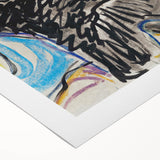 Abstract Expressionism Wall Art – Vibrant Seated Woman Artwork